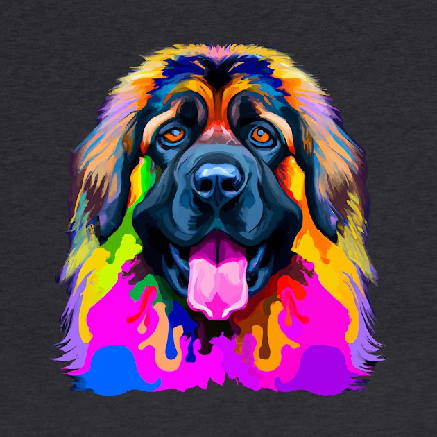 Floof Leonberger Colorful Illustration by Furrban